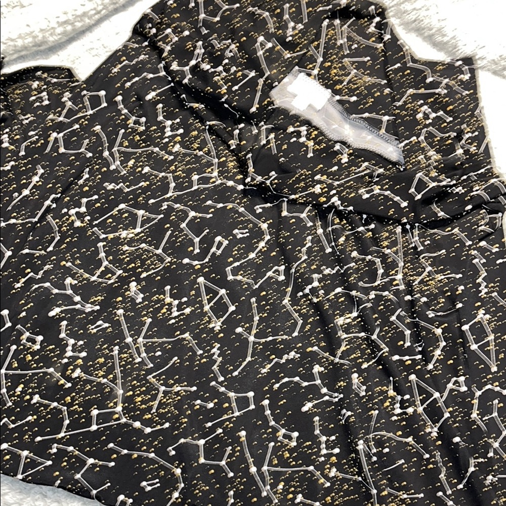 LuLaRoe Black and Gold Constellation Maxi Skirt